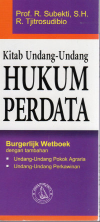 kitab undang-undang: Hukum perdata