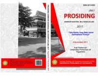 Prosiding Seminar Nasional Multidisiplin Ilmu 4 November 2017, Aula Pertemuan Universitas Proklamasi 45 Yogyakarta