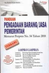 Panduan Pengadaan Barang/Jasa Pemerintah