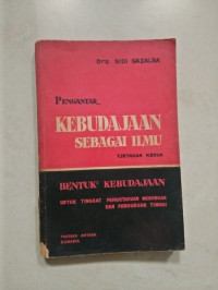 Kebudayaan sebagai ilmu