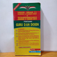 Undang Undang RI Nomor 14 Tahun 2005 & Peraturan Pemerintahan RI Nomor 74 Tahun 2008 Tentang guru Dan Dosen