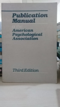 Publication manual of the american psychological association